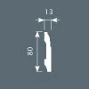 PX021, Плинтус 80х13, экополимер PX021, Плинтус 80х13, экополимер от Lepnina-Sale.ru