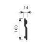 PX028, Плинтус 100х14, экополимер PX028, Плинтус 100х14, экополимер от Lepnina-Sale.ru