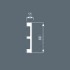 PX048, Плинтус 80х15, экополимер PX048, Плинтус 80х15, экополимер от Lepnina-Sale.ru