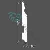 Напольный плинтус белый К-24 127 мм широкий крашенный МДФ от Lepnina-Sale.ru