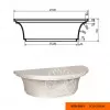 Полуколонна  КЛВ-205/1 капитель (100х167,5х335)