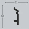 Плинтус напольный Bello Deco П2 80/22 Дюрополимер