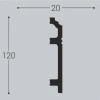 Плинтус напольный Bello Deco П12 120/22 Дюрополимер от Lepnina-Sale.ru