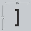 Молдинг Bello Deco М17 70/15 Дюрополимер от Lepnina-Sale.ru