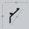 Плинтус потолочный Bello Deco К12 60/40 Дюрополимер от Lepnina-Sale.ru