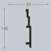 Плинтус напольный Bello Deco П13 140/20 Дюрополимер от Lepnina-Sale.ru
