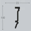 Молдинг Bello Deco М13 100/23 Дюрополимер от Lepnina-Sale.ru