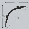 Плинтус потолочный Bello Deco К14 110/110 Дюрополимер от Lepnina-Sale.ru