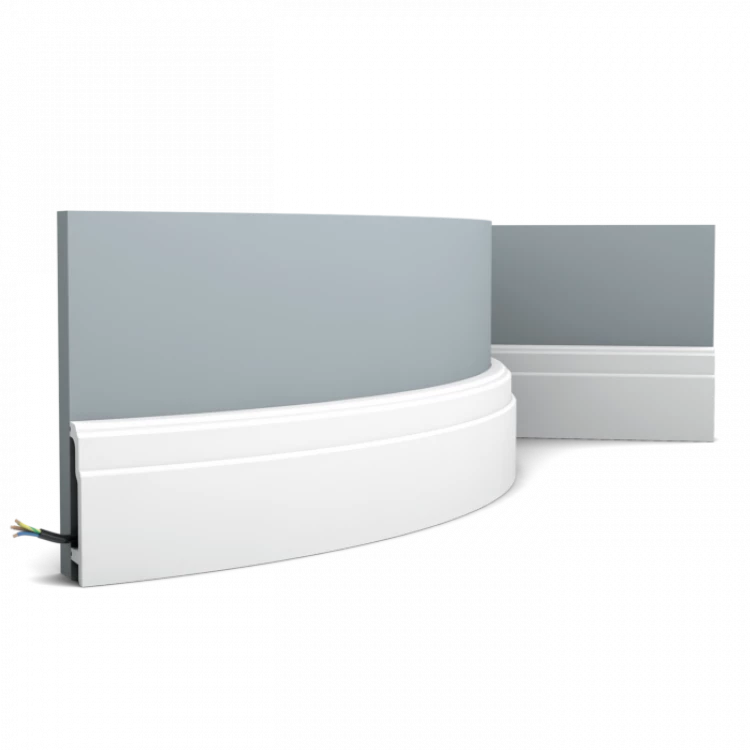 Гибкий плинтус из полиуретана SX155F Orac Decor от Lepnina-Sale.ru