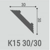 Потолочный карниз Bello Deco К15 30/30 Дюрополимер