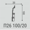 Напольный плинтус Bello Deco П26 100/20 Дюрополимер