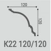 Плинтус потолочный Bello Deco К22 120/120 Дюрополимер