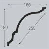 Плинтус потолочный Bello Deco К23 180/180 Дюрополимер
