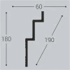 Плинтус потолочный Bello Deco К24 180/60 Дюрополимер