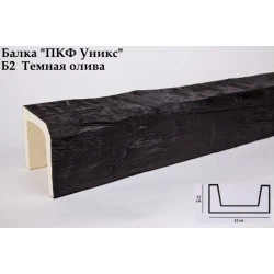 Балки из полиуретана Б2 Тёмная олива (120*120) классика Уникс