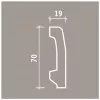 Плинтус из полиуретана 1.53.106 гибкий Европласт от Lepnina-Sale.ru